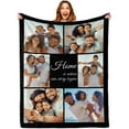 thumbnail image 1 of Custom Blanket with Photo Personalized Blankets and Throws Picture Blanket for Birthday Christmas Valentine Customized Gifts for Mom Dad Couple Girlfriend Boyfriend Wife Husband, 1 of 6
