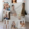 thumbnail image 1 of Custom Blanket with Photo Personalized Customized Picture Name Text Logo Blankets Birthday Anniversary Wedding Memorial Gifts for Dad Mom, Grey, 28"x36" Blankets, 1 of 5