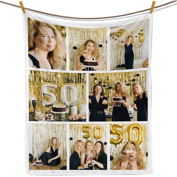Custom Blanket with Photo Personalized Picture Text Blanket Customized Sofa Throw Blanket Personalized cobijas Funny Gifts for Valentines,Boyfriend,Dad,Mom,Friends,New Year,Birthday