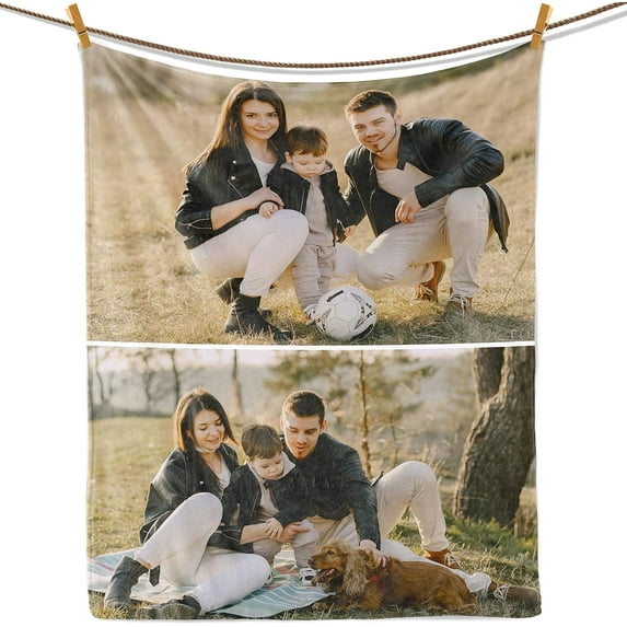 Custom Blanket with Photo Personalized Picture Text Blanket Customized Sofa Throw Blanket Personalized cobijas Funny Gifts for Valentines,Boyfriend,Dad,Mom,Friends,New Year,Birthday