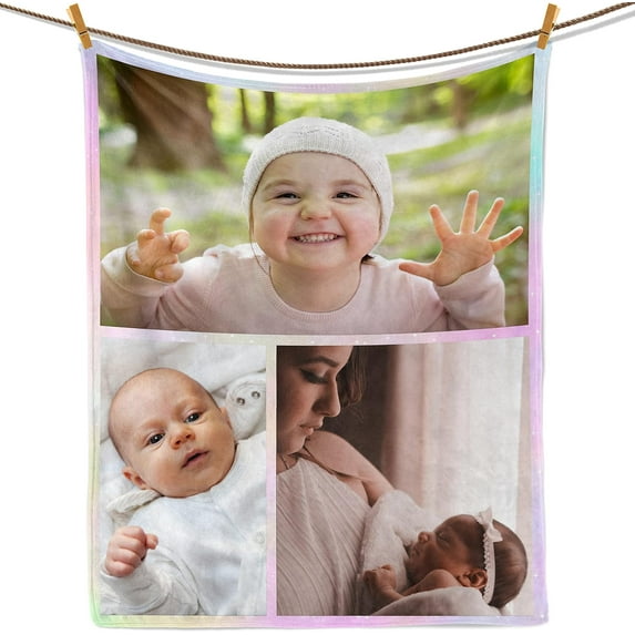 Custom Blanket with Photo Personalized Picture Text Blanket Customized Sofa Throw Blanket Personalized cobijas Funny Gifts for Valentines,Boyfriend,Dad,Mom,Friends,New Year,Birthday