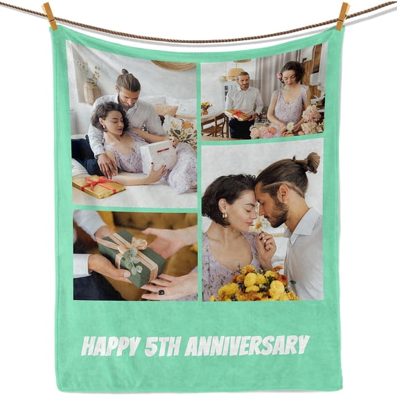 Custom Blanket with Photo Personalized Picture Text Blanket Customized Sofa Throw Blanket Personalized cobijas Funny Gifts for Valentines,Boyfriend,Dad,Mom,Friends,New Year,Birthday