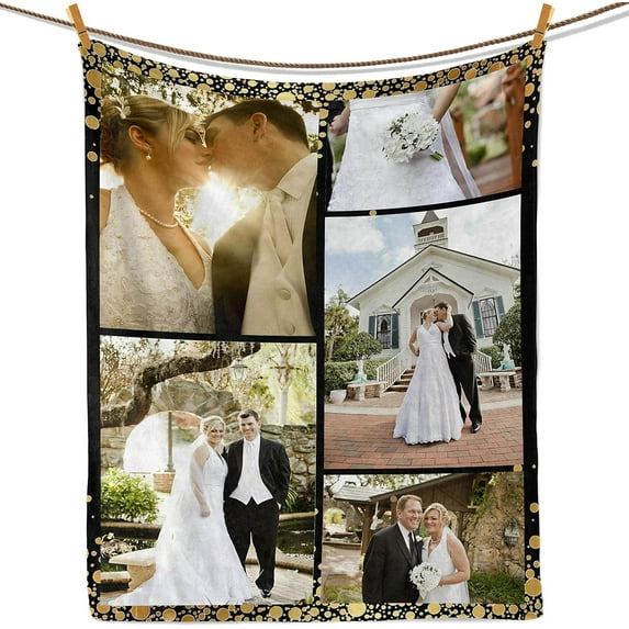 Custom Blanket with Photo Personalized Picture Text Blanket Customized Sofa Throw Blanket Personalized cobijas Funny Gifts for Valentines,Boyfriend,Dad,Mom,Friends,New Year,Birthday