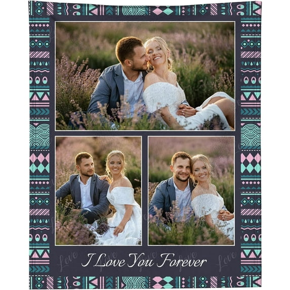 Custom Blanket with Photo - Personalized Picture Throw for Couple Gifts Customized Flannel Blankets for Adult Kid Birthday Fathers Mothers Valentines Day Gift (6 image 05, 40"L x 30"W / baby size)