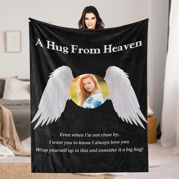 Custom Blanket with Photo and Text Memorial Gift for Lover, Couple,10 Photos Collage Blanket with Pictures Customized for Wife, Husband, Personalized Throw Blanket for Anniversary A Blankets