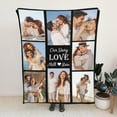 thumbnail image 1 of Custom Blanket with Photo and Text Memorial Gift for Lover, Couple,10 Photos Collage Blanket with Pictures Customized for Wife, Husband, Personalized Throw Blanket for Anniversary Blankets, 1 of 5