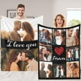 thumbnail image 1 of Custom Blanket with Photo and Text Memorial Gift for Lover, Couple,10 Photos Collage Blanket with Pictures Customized for Wife, Husband, Personalized Throw Blanket for Anniversary Blankets, 1 of 5