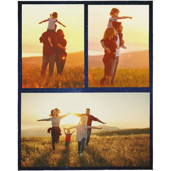 Custom Blanket with Photo Text Personalized Bedding Throw Blankets Customized Flannel Fleece Blankets for Family Birthday Wedding Gift Fits Couch Sofa Bedroom Living Room - 50"x40"