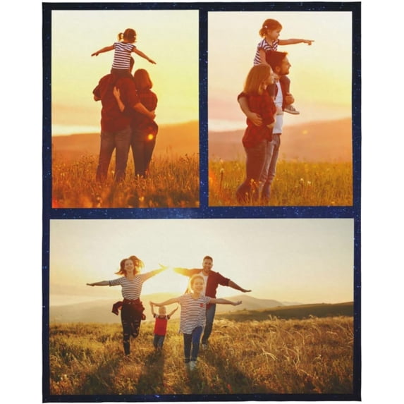 Custom Blanket with Photo Text Personalized Bedding Throw Blankets Customized Flannel Fleece Blankets for Family Birthday Wedding Gift Fits Couch Sofa Bedroom Living Room - 30"x40"