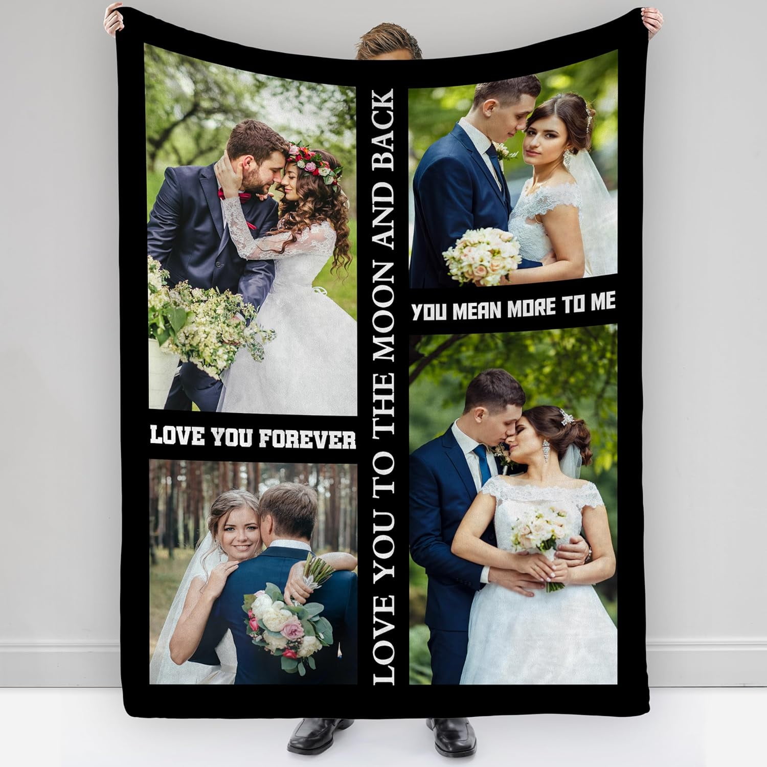 Custom Blanket with Photo Text Personalized Blanket Customized Throw
