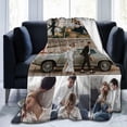 thumbnail image 1 of Custom Blanket with Photo Text Personalized Flannel Throw Blanket Birthday Anniversary Wedding Christmas Halloween Father Mother Valentines Day Gift- 30"x 40" (1Photos, 40"x30"), 1 of 6