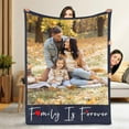 thumbnail image 1 of Custom Blanket with Photo Text, Personalized Flannel Throw Blanket, Customized Blanket Using My Own Photos, Birthday Christmas Wedding Gifts for Mom Dad Friends Sister - 4 Size (6 Photo-4), 1 of 6