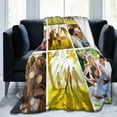 thumbnail image 1 of Custom Blanket with Photo Text Personalized Flannel Throw Blanket Customized Picture Blanket for Adult Kid Birthday Christmas Halloween Fathers Mothers Valentines Day Gift 40"X30", 1 of 6
