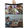 thumbnail image 1 of Custom Blanket with Photo Text Personalized Throw Blanket Customized Picture Blanket for Kid Adult Friends Mother Father Personalized Gift Flannel Blanket for Birthday Gifts, 1 of 6