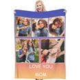 thumbnail image 1 of Custom Blanket with Photo Text Personalized Throw Blanket Customized Picture Blanket for Kid Adult Friends Mother Father Personalized Gift Flannel Blanket for Birthday Gifts, 1 of 6