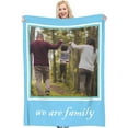 thumbnail image 1 of Custom Blanket with Photo Text Personalized Throw Blanket Customized Picture Blanket for Kid Adult Friends Mother Father Personalized Gift Flannel Blanket for Birthday Gifts, 1 of 6
