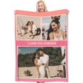 thumbnail image 1 of Custom Blanket with Photo Text Personalized Throw Blanket Customized Picture Blanket for Kid Adult Friends Mother Father Personalized Gift Flannel Blanket for Birthday Gifts, 1 of 6