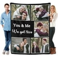 thumbnail image 1 of Custom Blanket with Photo Text Personalized Throw Blanket Customized Picture Blanket for Lover Family Dog Pet Personalized Gift Birthday Valentine(8 Photo), 1 of 6