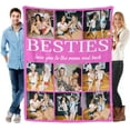 thumbnail image 1 of Custom Blanket with Photo Text Personalized Throw Blanket Customized Picture Blanket for Lover Family Dog Pet Personalized Gift Birthday Valentine(8 Photo), 1 of 6