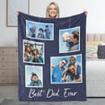 thumbnail image 1 of Custom Blanket with Photo Text Personalized Throw Blanket Personalized Gift Flannel Blanket Birthday Halloween Christmas Customized Picture Blanket for Mother Baby Father Adult Friends Lovers Pets, 1 of 6