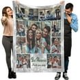 thumbnail image 1 of Custom Blanket with Photo Text Personalized Throw Blankets, Customized Picture Blanket Baby Fathers Mothers Friends Lovers Dog Pets Personalized Halloween Flannel Blanket (p-6, 32x48), 1 of 6