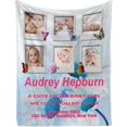 thumbnail image 1 of Custom Blanket with Photo Text Personalized Throw Blankets, Customized Picture Blanket Baby Fathers Mothers Friends Lovers Dog Pets Personalized Halloween Flannel Blanket (p-6, 32x48), 1 of 6