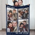 thumbnail image 1 of Custom Blanket With Photo Text Personalized Throw Customized Picture Blanket For Adult Kid Birthday Halloween Fathers Mothers Valentines Day Gift Christmas(1*Photo-75X100), 1 of 4