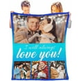 thumbnail image 1 of Custom Blanket with Photo Texts Personalized Blankets and Throws Customized Happy Birthday Gifts for Women Men Dad Mom Wife Husband Grandma Grandpa Sister Daughter Son Best Friend Blankets, 1 of 5