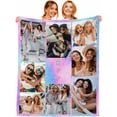 thumbnail image 1 of Custom Blanket with Photo Texts Personalized Blankets and Throws Customized Happy Birthday Gifts for Women Men Dad Mom Wife Husband Grandma Grandpa Sister Daughter Son Best Friend Blankets, 1 of 5