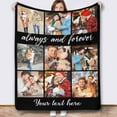 thumbnail image 1 of Custom Blanket with Photo Texts Personalized Blankets and Throws Customized Happy Birthday Gifts for Women Men Dad Mom Wife Husband Grandma Grandpa Sister Daughter Son Best Friend Blankets, 1 of 5