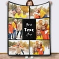 thumbnail image 1 of Custom Blanket with Photo Texts Personalized Blankets and Throws Customized Happy Birthday Gifts for Women Men Dad Mom Wife Husband Grandma Grandpa Sister Daughter Son Best Friend Blankets, 1 of 5