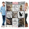 thumbnail image 1 of Custom Blanket with Photos for Cat Personalized Picture Throws for Pets Lover Customizable Blanket for Family Couple Pet Pictures 5 Photos with Name Blankets, 1 of 4