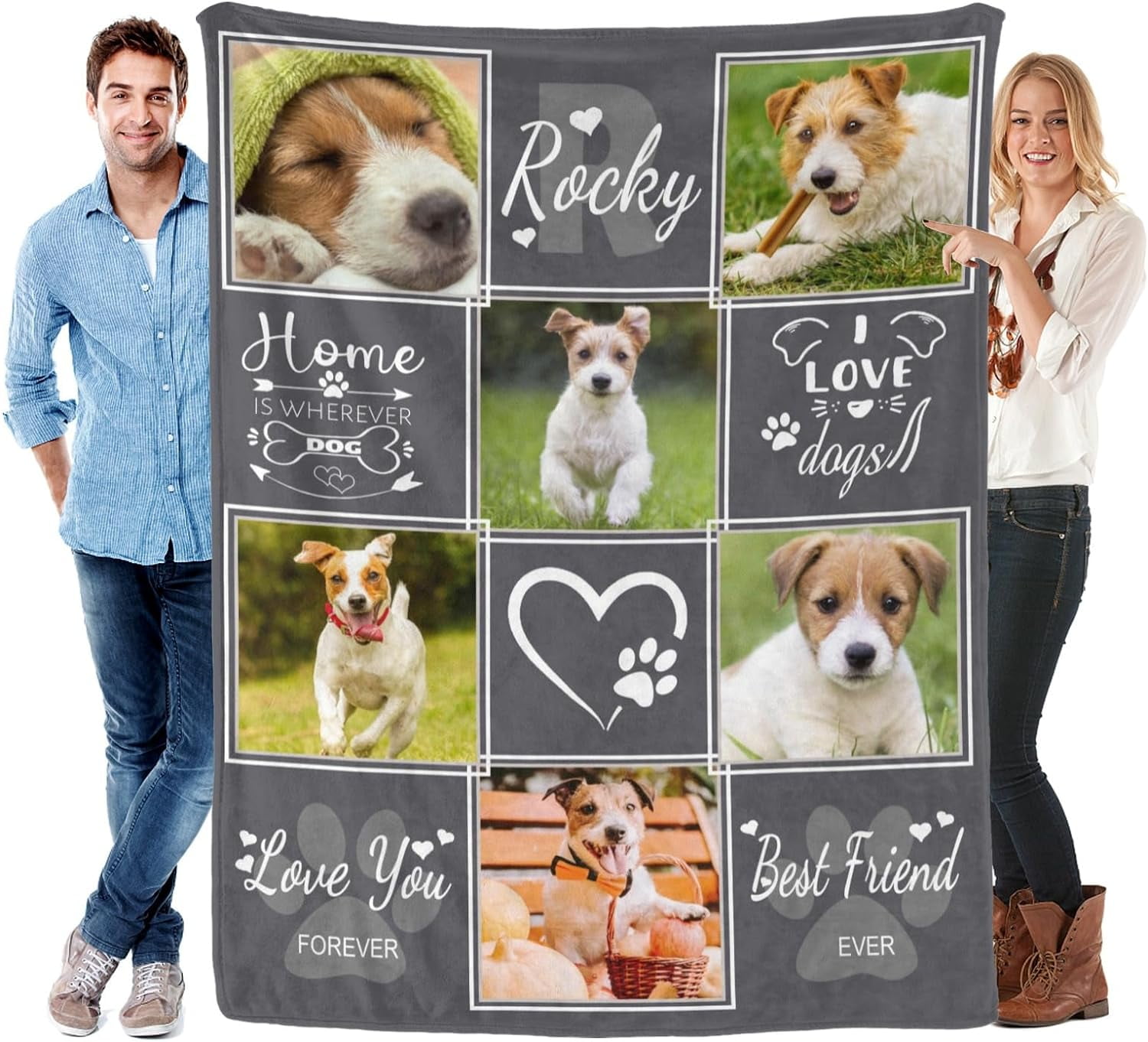 Custom blanket with photos for cat personalized picture throws for pets