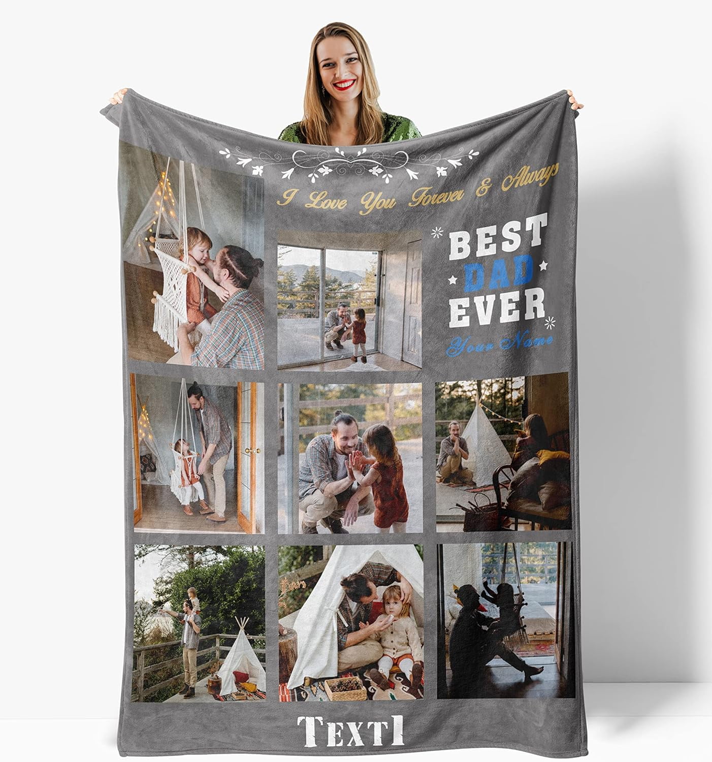 Custom Blanket with Photos Made in USA Personalized Gifts Personalized