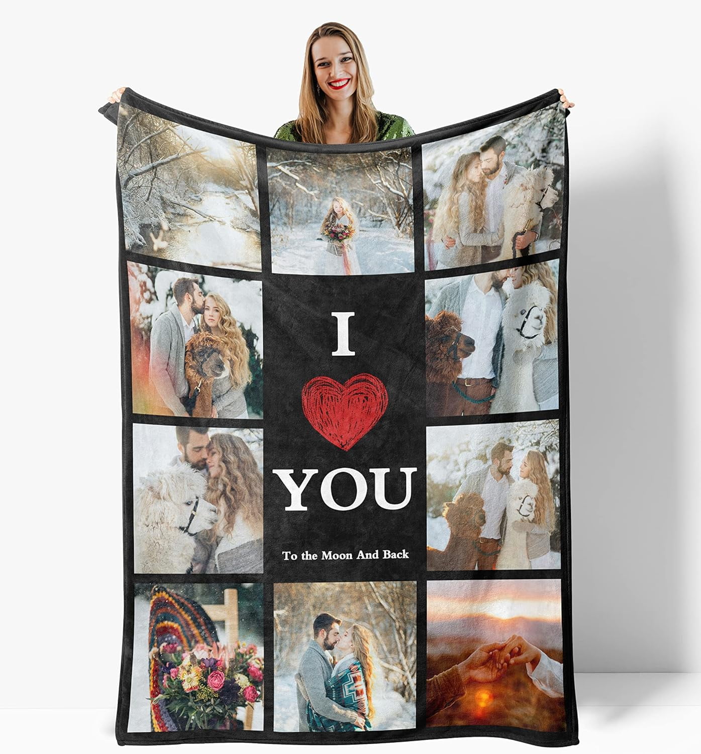 Custom Blanket with Photos Made in USA Personalized Gifts Personalized