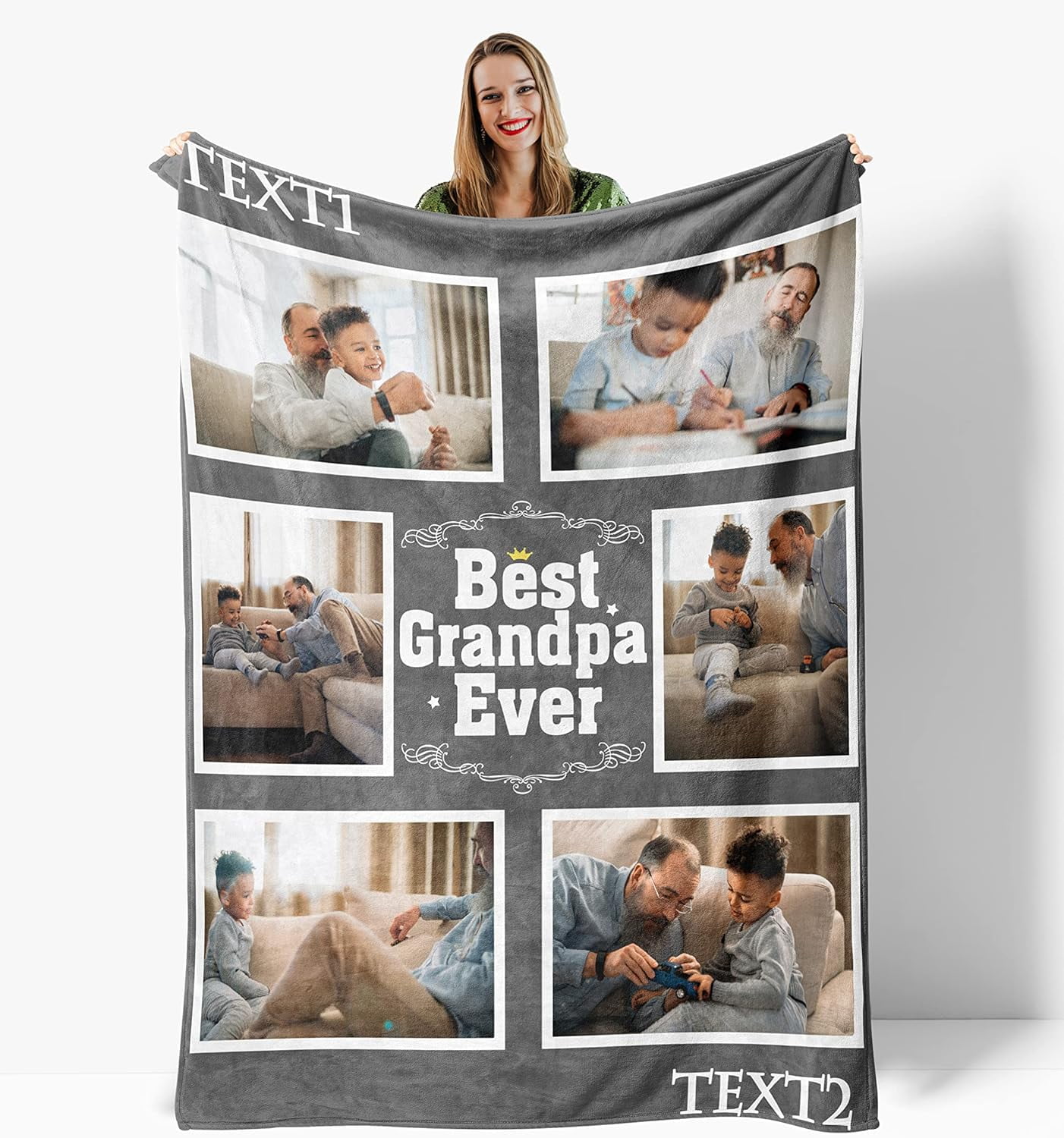 Custom Blanket with Photos Made in USA Personalized Gifts Personalized