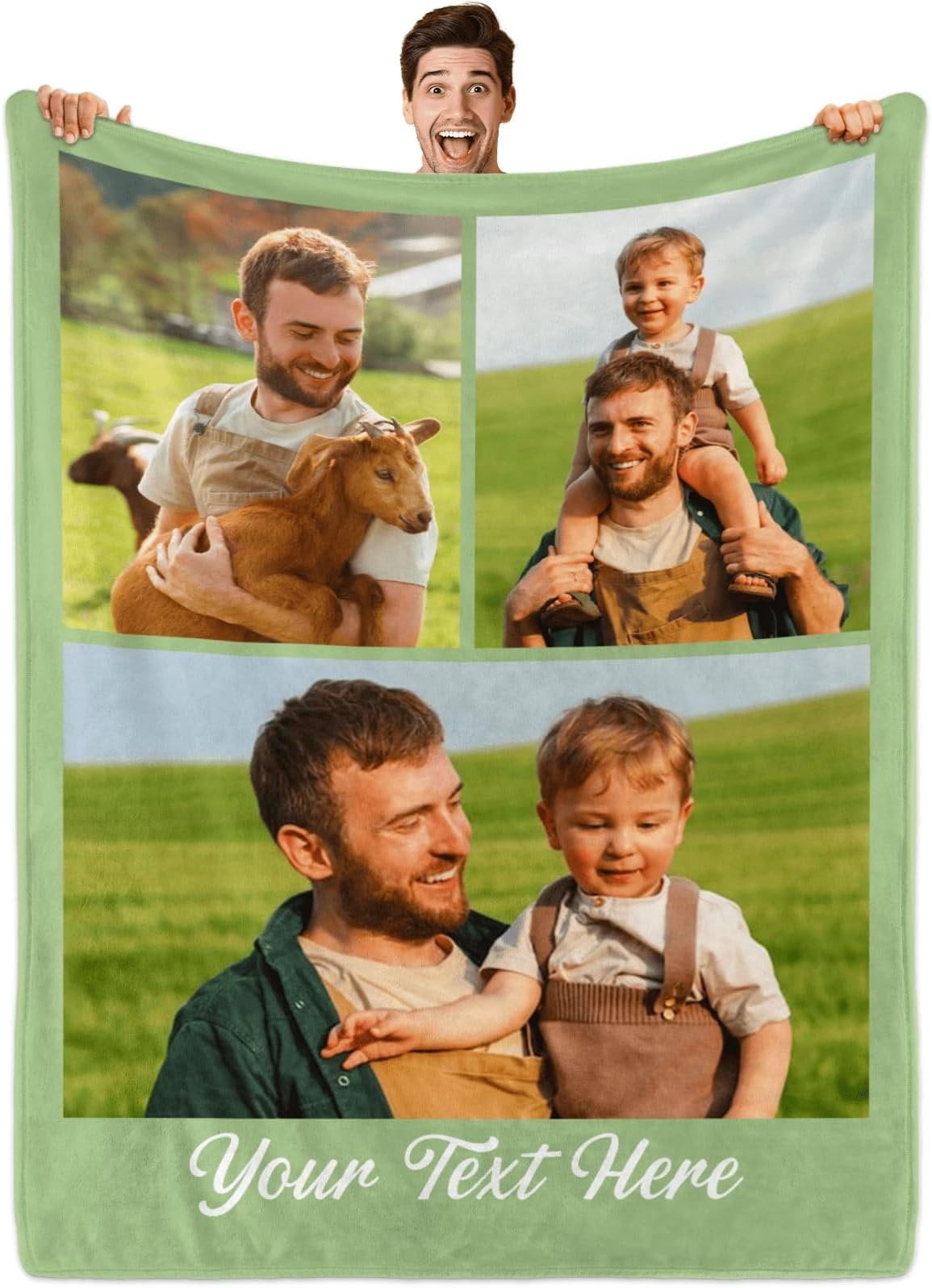 Custom Blanket with Photos, Personalized Blankets with Picture, I Love ...