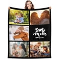 thumbnail image 1 of Custom Blanket with Photos Personalized Text Blankets for Adult Customized for Dad Mom Soft Fleece Throw Blanket Mother's Day Anniversary Valentine 10 Photos Blankets, 1 of 5