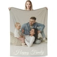 thumbnail image 1 of Custom Blanket with Photos Personalized Text Customized Blanket for Valentine's Day Gift for Husband Wife Girlfriend Boyfriend Father Mother's Day Christmas (1 Photos, 50“x40”) Blankets, 1 of 5