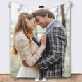 thumbnail image 1 of Custom Blanket with Photos Text Customized Blanket Personalized Flannel Throw Blankets for Adult Kid Birthday Christmas Fathers Mothers Valentines Day Customized Gift A Blankets, 1 of 5