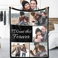 thumbnail image 1 of Custom Blanket with Photos Text Customized Blanket Personalized Flannel Throw Blankets for Adult Kid Birthday Christmas Halloween Fathers Mon Valentines Day Gift-NurseryBlankets-5*Photos-2, 1 of 4