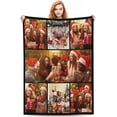 thumbnail image 1 of Custom Blanket with Photos Text Customized Blanket Personalized Flannel Throw Blankets for Adult Kid Birthday Wedding Christmas Halloween Fathers Mothers Valentines Day Gift 40"X30", 1 of 6