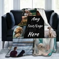 thumbnail image 1 of Custom Blanket with Photos Text, Customized Blankets with Photos Collage Customized Blankets for Family Birthday Wedding Gift, Personalized Bed Throw Blanket for Adult Child Black, 60" x 50", 1 of 6