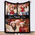 thumbnail image 1 of Custom Blanket with Photos Text Customized Blanket Personalized Flannel Throw Blankets for Adult Kid Birthday Christmas Fathers Mothers Valentines Day Customized Gift A Blankets, 1 of 5
