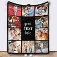 thumbnail image 1 of Custom Blanket with Photos Text Customized Blanket Personalized Flannel Throw Blankets for Adult Kid Birthday Christmas Fathers Mothers Valentines Day Customized Gift Blankets, 1 of 5