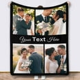 thumbnail image 1 of Custom Blanket with Photos Text Customized Blanket Personalized Flannel Throw Blankets for Adult Kid Birthday Christmas Fathers Mothers Valentines Day Customized Gift Blankets, 1 of 5
