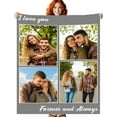 thumbnail image 1 of Custom Blanket with Photos Text, Personalized Blanket with Pictures Aniversary Gifts for Mom, Dad,Families,Boyfriend,Girlfriend,Kids, Christmas Blanket., 1 of 6