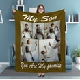 thumbnail image 1 of Custom Blanket with Photos Text Personalized Blankets for Adults-Customized Picture Blanket Throw for Dad Mom Woman Friends Couple Boyfriend Girlfriend Mom Best Friend on Fathers Mothers Day 50"X40", 1 of 6