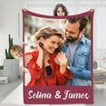 thumbnail image 1 of Custom Blanket with Photos Text Personalized Couples Gifts Photo Blankets Using My Own Photos Customized Picture Blankets for Kid Adults Mother Father Birthday Valentines Day Gifts Blankets, 1 of 5