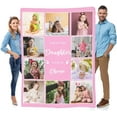 thumbnail image 1 of Custom Blanket with Photos Text, Personalized Photo Blankets and Throws, Personalized Gifts with Pictures for Boyfriend Sister,Customized Gifts for Couples Friends on Birthday Valentines Day, 1 of 6